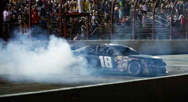 Winning at Winchester leads to big burnout for Ty Gibbs