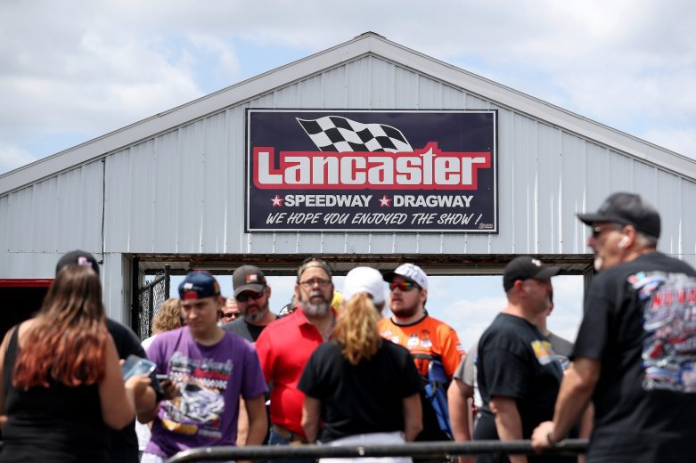 Fans enter the gate prior to the Nu Way Auto Parts 150 for the NASCAR Whelen Modified Tour at New York International Raceway Park in Lancaster, New York on July 31, 2021. (Bryan Bennett/NASCAR)