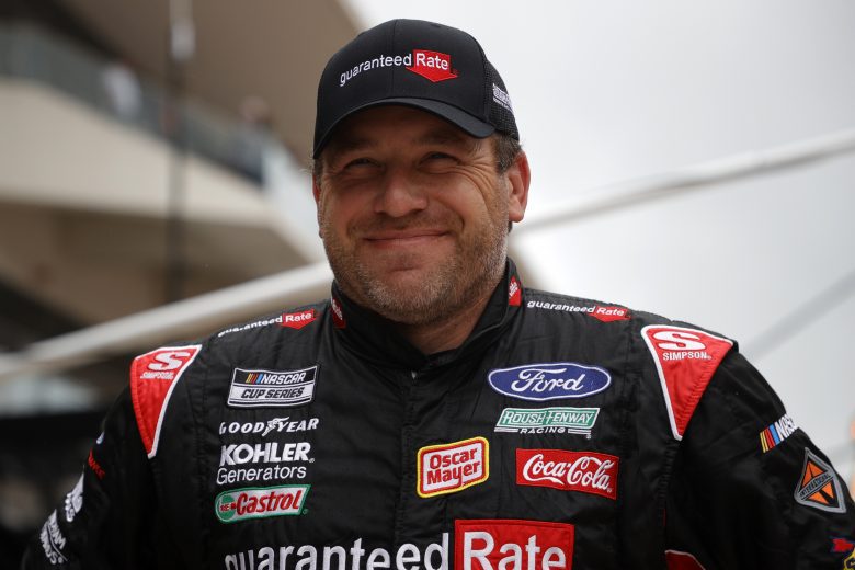 AUSTIN, TEXAS - MAY 23: Ryan Newman, driver of the #6 Guaranteed Rate Ford, waits on the grid prior to the NASCAR Cup Series EchoPark Texas Grand Prix at Circuit of The Americas on May 23, 2021 in Austin, Texas. (Photo by Chris Graythen/Getty Images) | Getty Images