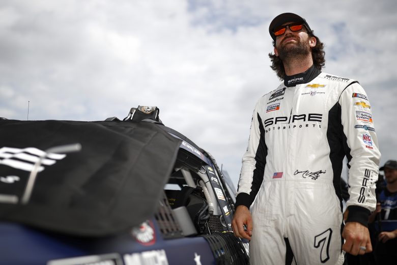 CONCORD, NORTH CAROLINA - MAY 29: Corey LaJoie, driver of the #7 Diamond Creek Water Chevrolet, waits on the grid during qualifying for the NASCAR Cup Series Coca-Cola 600 at Charlotte Motor Speedway on May 29, 2021 in Concord, North Carolina. (Photo by Jared C. Tilton/Getty Images) | Getty Images