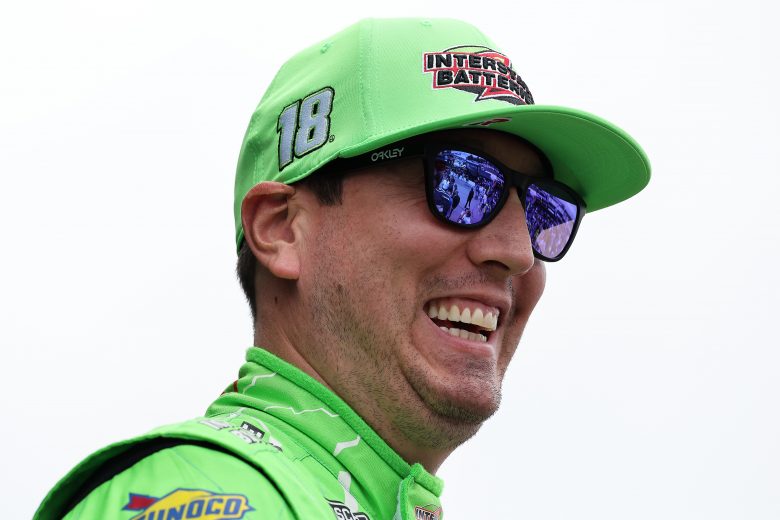 LOUDON, NEW HAMPSHIRE - JULY 18: Kyle Busch, driver of the #18 Interstate Batteries Toyota, waits on the grid prior to the NASCAR Cup Series Foxwoods Resort Casino 301 at New Hampshire Motor Speedway on July 18, 2021 in Loudon, New Hampshire. (Photo by James Gilbert/Getty Images) | Getty Images