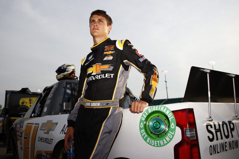 LEBANON, TENNESSEE - JUNE 18: Zane Smith, driver of the #21 Chevy.com/Accessories Chevrolet, waits on the grid prior to the NASCAR Camping World Truck Series Rackley Roofing 200 at Nashville Superspeedway on June 18, 2021 in Lebanon, Tennessee. (Photo by Jared C. Tilton/Getty Images) | Getty Images