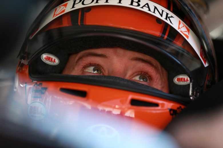 INDIANAPOLIS, INDIANA - AUGUST 14: Daniel Hemric, driver of the #18 Poppy Bank Toyota, prepares for qualifying for the NASCAR Xfinity Series Pennzoil 150 at the Brickyard at Indianapolis Motor Speedway on August 14, 2021 in Indianapolis, Indiana. (Photo by Sean Gardner/Getty Images) | Getty Images