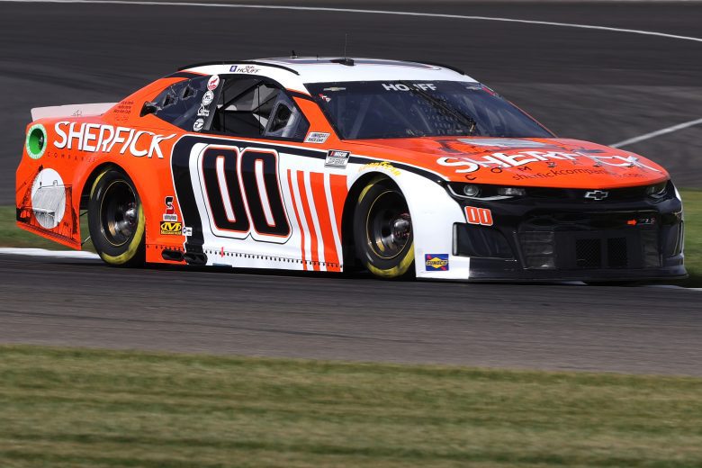 INDIANAPOLIS, INDIANA - AUGUST 14: Quin Houff, driver of the #00 Sherfick Companies Chevrolet, drives during practice for the NASCAR Cup Series Verizon 200 at the Brickyard at Indianapolis Motor Speedway on August 14, 2021 in Indianapolis, Indiana. (Photo by Stacy Revere/Getty Images) | Getty Images