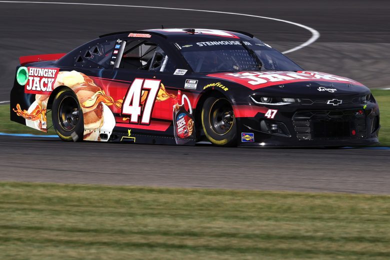 INDIANAPOLIS, INDIANA - AUGUST 14: Ricky Stenhouse Jr., driver of the #47 Hungry Jack Chevrolet, drives during practice for the NASCAR Cup Series Verizon 200 at the Brickyard at Indianapolis Motor Speedway on August 14, 2021 in Indianapolis, Indiana. (Photo by Stacy Revere/Getty Images) | Getty Images