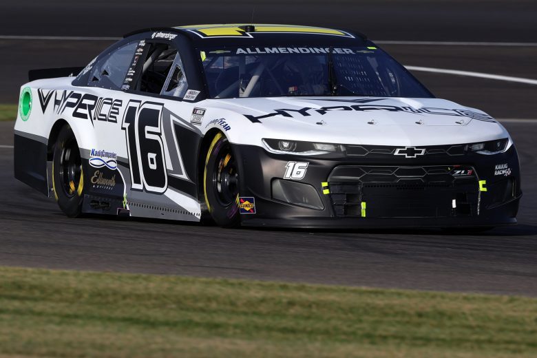 INDIANAPOLIS, INDIANA - AUGUST 15: AJ Allmendinger, driver of the #16 Hyperice Chevrolet, drives during qualifying for the NASCAR Cup Series Verizon 200 at the Brickyard at Indianapolis Motor Speedway on August 15, 2021 in Indianapolis, Indiana. (Photo by Stacy Revere/Getty Images) | Getty Images
