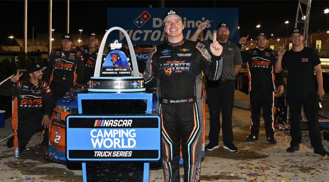 Featured Image for Sheldon Creed goes big at Gateway, notches playoff-opening Truck Series win