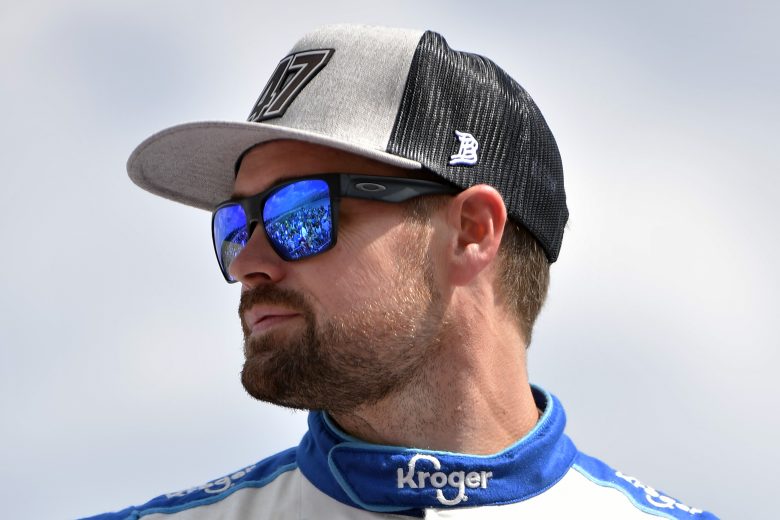 BROOKLYN, MICHIGAN - AUGUST 22: Ricky Stenhouse Jr., driver of the #47 Kroger/Maxwell House Chevrolet, waits on the grid prior to the NASCAR Cup Series FireKeepers Casino 400 at Michigan International Speedway on August 22, 2021 in Brooklyn, Michigan. (Photo by Logan Riely/Getty Images) | Getty Images