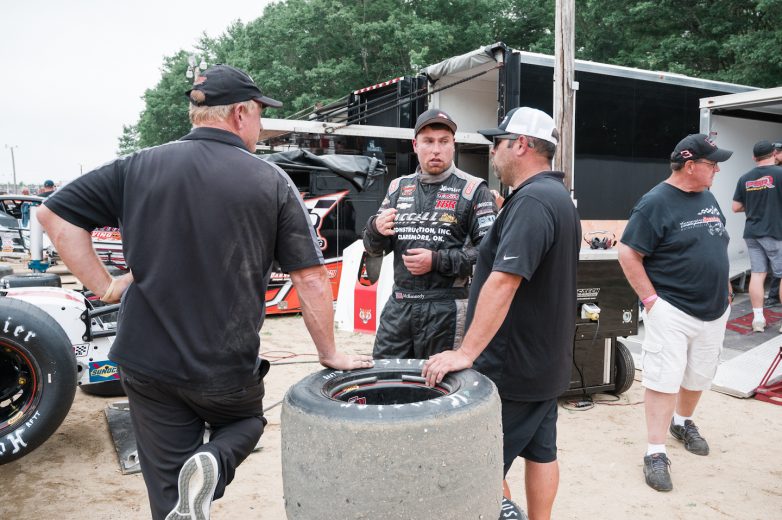 Jon McKennedy, driver of the #7 Ultra Wheel Chevrolet, had the fastest practice at Rumble at the Ridge 200 for the NASCAR Whelen Modified Tour at Beech Ridge Motor Speedway in Scarborough, Maine on August 21, 2021. (Tristan Spinski/NASCAR)