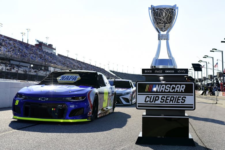 DARLINGTON, SOUTH CAROLINA - SEPTEMBER 06: A detail of the NASCAR Cup Series trophy on the grid prior to the NASCAR Cup Series Cook Out Southern 500 at Darlington Raceway on September 06, 2020 in Darlington, South Carolina. (Photo by Jared C. Tilton/Getty Images) | Getty Images