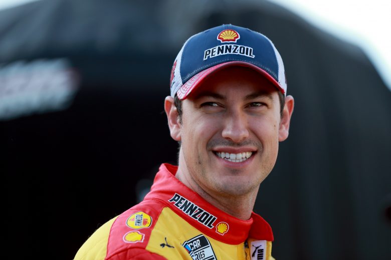 INDIANAPOLIS, INDIANA - AUGUST 15: Joey Logano, driver of the #22 Shell Pennzoil Ford, waits in the garage area during qualifying for the NASCAR Cup Series Verizon 200 at the Brickyard at Indianapolis Motor Speedway on August 15, 2021 in Indianapolis, Indiana. (Photo by Sean Gardner/Getty Images) | Getty Images