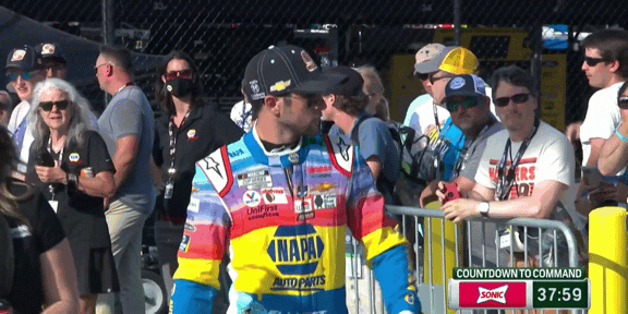 Chase Elliott Walking Prerace