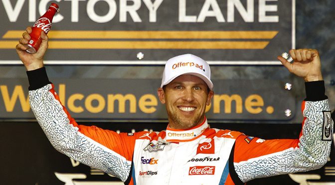 Featured Image for Denny Hamlin holds off Larson at Darlington, opens playoffs with Southern 500 victory