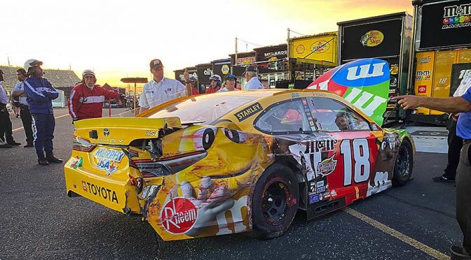 Featured Image for Kyle Busch tangles with Austin Dillon, crashes out in Darlington playoff opener