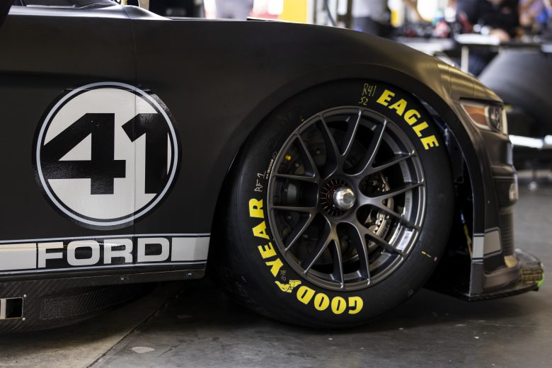 DAYTONA BEACH, FLORIDA - SEPTEMBER 07: A detail view of the #41 NASCAR Next Gen car driven by Cole Custer is seen in the garage during the NASCAR Cup Series test at Daytona International Speedway on September 07, 2021 in Daytona Beach, Florida. (Photo by James Gilbert/Getty Images) | Getty Images