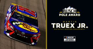 Martin Truex Jr. nabs Busch Pole Award for Bristol playoff race