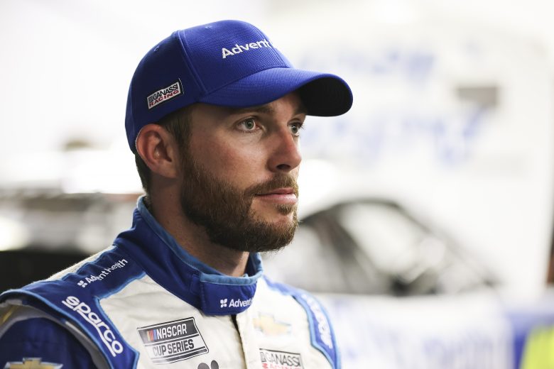 DAYTONA BEACH, FLORIDA - SEPTEMBER 07: Ross Chastain, Driver of the #42 NASCAR Next Gen car, looks on from the garage after the NASCAR Cup Series test at Daytona International Speedway on September 07, 2021 in Daytona Beach, Florida. (Photo by James Gilbert/Getty Images) | Getty Images