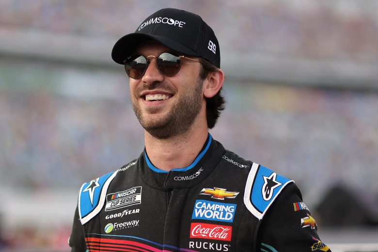 DAYTONA BEACH, FLORIDA - AUGUST 28: Daniel Suarez, driver of the #99 CommScope Chevrolet, participates in pre-race ceremonies prior to the NASCAR Cup Series Coke Zero Sugar 400 at Daytona International Speedway on August 28, 2021 in Daytona Beach, Florida. (Photo by James Gilbert/Getty Images) | Getty Images