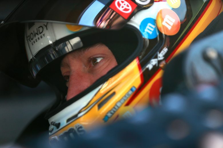 INDIANAPOLIS, INDIANA - AUGUST 15: Kyle Busch, driver of the #18 M&M's Mix Toyota, prepares to drive during qualifying for the NASCAR Cup Series Verizon 200 at the Brickyard at Indianapolis Motor Speedway on August 15, 2021 in Indianapolis, Indiana. (Photo by Sean Gardner/Getty Images) | Getty Images