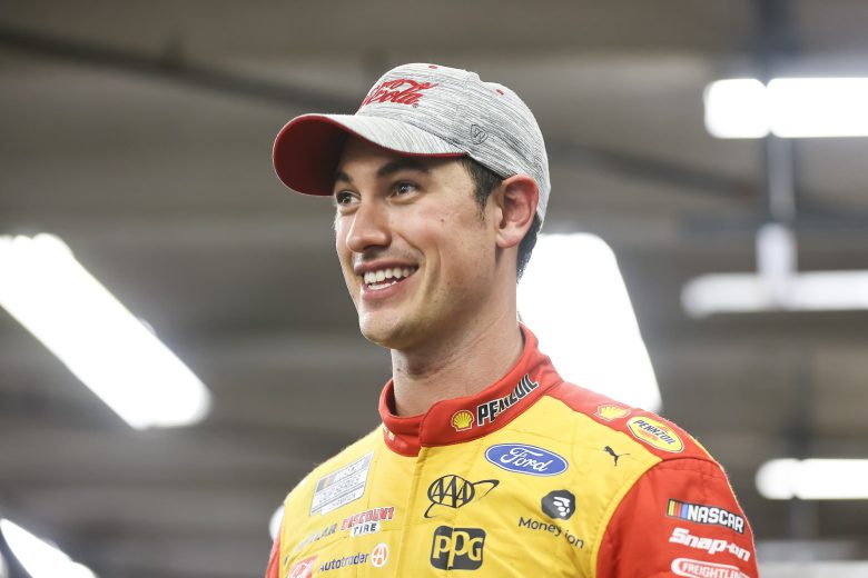 DAYTONA BEACH, FLORIDA - SEPTEMBER 07: Joey Logano, Driver of the #22 NASCAR Next Gen car, looks on from the garage after the NASCAR Cup Series test at Daytona International Speedway on September 07, 2021 in Daytona Beach, Florida. (Photo by James Gilbert/Getty Images) | Getty Images