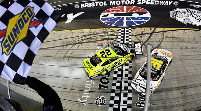 Featured image for Xfinity regular-season title decided by last-lap contact at Bristol: ‘That’s how AJ races’