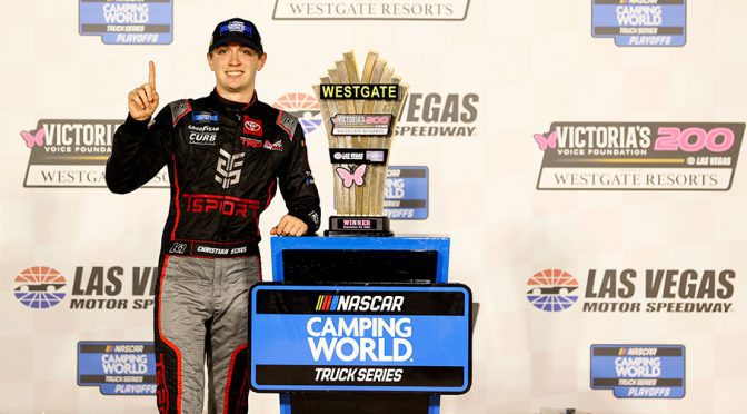 Featured Image for Christian Eckes earns first career Camping World Truck Series win at Las Vegas