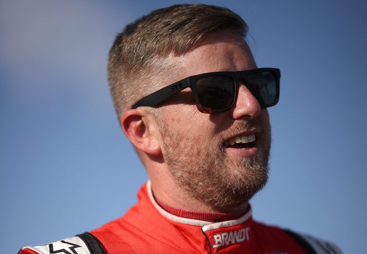LAS VEGAS, NEVADA - SEPTEMBER 25: Justin Allgaier, driver of the #7 BRANDT Chevrolet, waits on the grid prior to the NASCAR Xfinity Series Alsco Uniforms 302 at Las Vegas Motor Speedway on September 25, 2021 in Las Vegas, Nevada. (Photo by Chris Graythen/Getty Images) | Getty Images