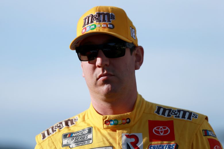 INDIANAPOLIS, INDIANA - AUGUST 15: Kyle Busch, driver of the #18 M&M's Mix Toyota, waits on the grid during qualifying for the NASCAR Cup Series Verizon 200 at the Brickyard at Indianapolis Motor Speedway on August 15, 2021 in Indianapolis, Indiana. (Photo by Sean Gardner/Getty Images) | Getty Images