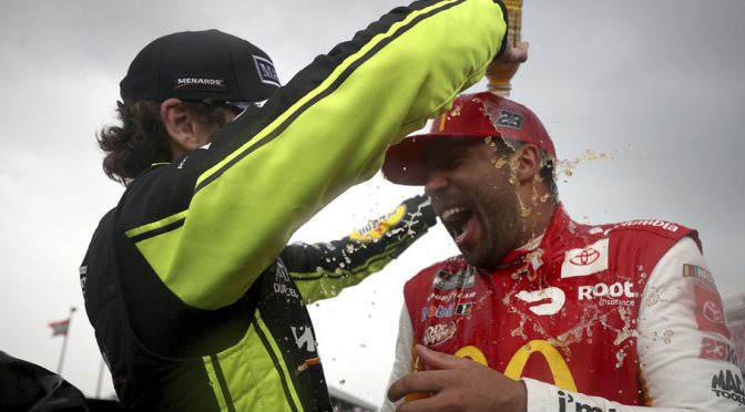 Featured Image for Drivers, others react to Bubba Wallace’s first career win