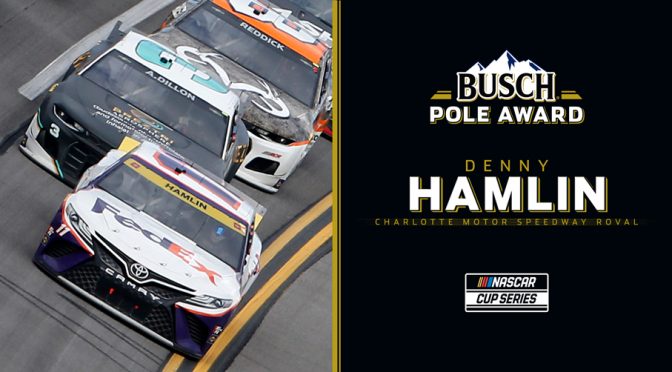 Featured image for Denny Hamlin to start on Busch Pole for Charlotte Roval playoff race