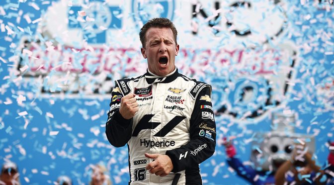 Featured Image for AJ Allmendinger aces late-race restart at the Roval, Xfinity playoffs Round of 8 set