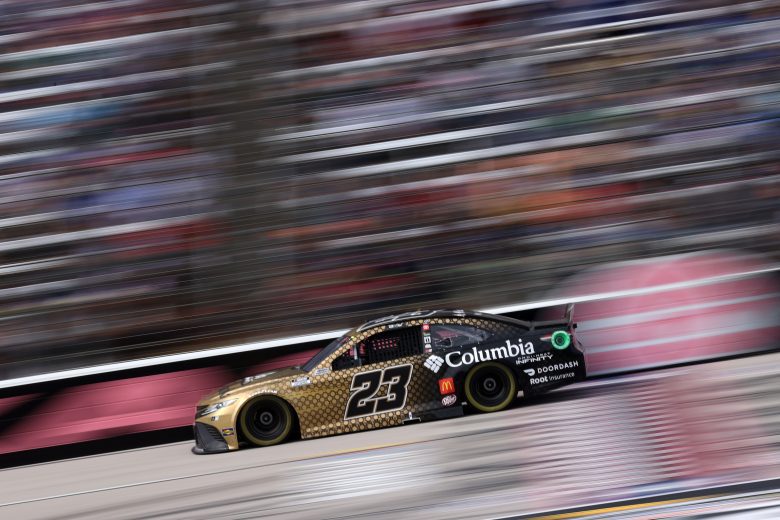 FORT WORTH, TEXAS - OCTOBER 17: Bubba Wallace, driver of the #23 Columbia Toyota, drives during the NASCAR Cup Series Autotrader EchoPark Automotive 500 at Texas Motor Speedway on October 17, 2021 in Fort Worth, Texas. (Photo by Chris Graythen/23XI Racing via Getty Images)