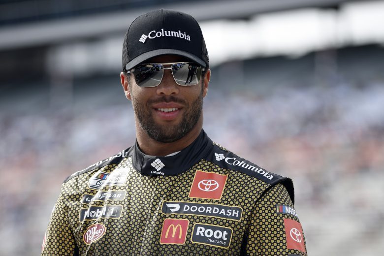 FORT WORTH, TEXAS - OCTOBER 17: Bubba Wallace, driver of the #23 Columbia Toyota, waits on the grid prior to the NASCAR Cup Series Autotrader EchoPark Automotive 500 at Texas Motor Speedway on October 17, 2021 in Fort Worth, Texas. (Photo by Jared C. Tilton/23XI Racing via Getty Images)