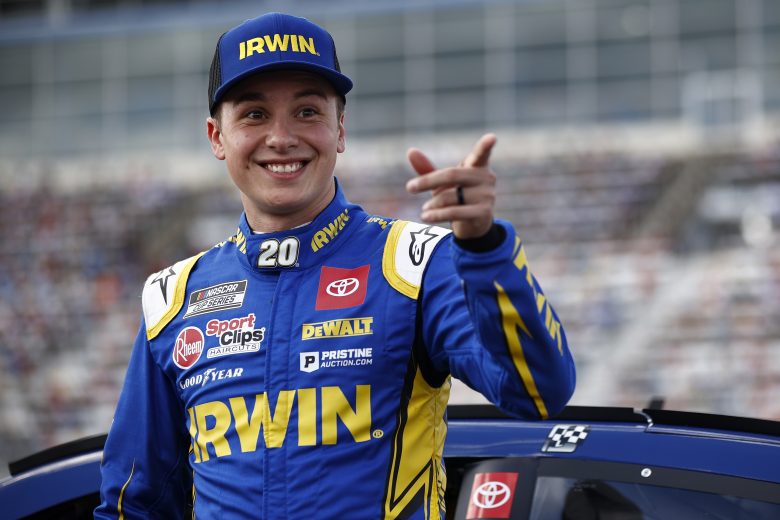 CONCORD, NORTH CAROLINA - OCTOBER 10: Christopher Bell, driver of the #20 Irwin Trade Strong Toyota, waits on the grid prior to the NASCAR Cup Series Bank of America ROVAL 400 at Charlotte Motor Speedway on October 10, 2021 in Concord, North Carolina. (Photo by Jared C. Tilton/Getty Images) | Getty Images