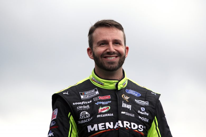 KANSAS CITY, KANSAS - OCTOBER 24: Matt DiBenedetto, driver of the #21 Menards/Monster Ford, walks onstage during pre-race ceremonies prior to the NASCAR Cup Series Hollywood Casino 400 at Kansas Speedway on October 24, 2021 in Kansas City, Kansas. (Photo by Sean Gardner/Getty Images) | Getty Images