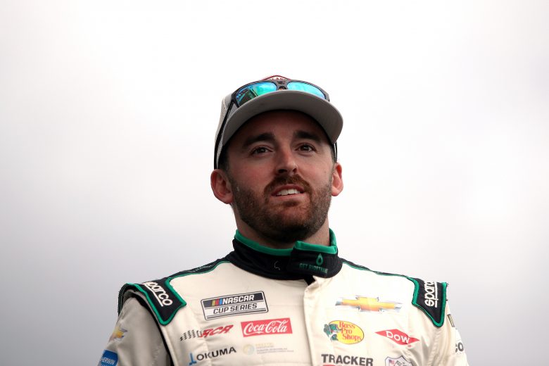 KANSAS CITY, KANSAS - OCTOBER 24: Austin Dillon, driver of the #3 Get Bioethanol Chevrolet, walks onstage during pre-race ceremonies prior to the NASCAR Cup Series Hollywood Casino 400 at Kansas Speedway on October 24, 2021 in Kansas City, Kansas. (Photo by Sean Gardner/Getty Images) | Getty Images