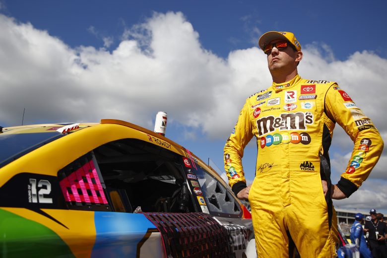 CONCORD, NORTH CAROLINA - OCTOBER 10: Kyle Busch, driver of the #18 M&M's Toyota, waits on the grid prior to the NASCAR Cup Series Bank of America ROVAL 400 at Charlotte Motor Speedway on October 10, 2021 in Concord, North Carolina. (Photo by Jared C. Tilton/Getty Images) | Getty Images