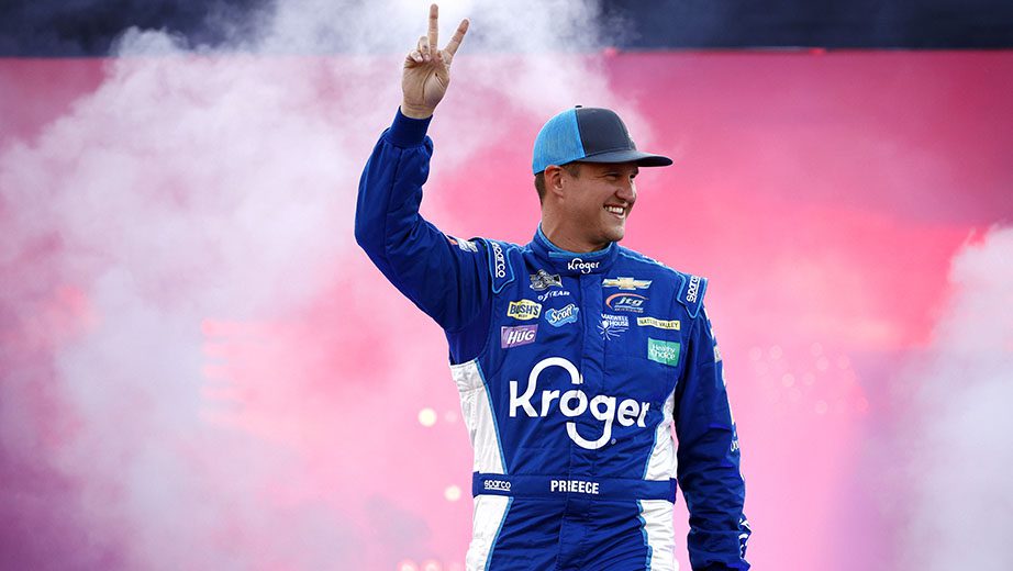 RICHMOND, VIRGINIA - SEPTEMBER 11:Ryan Preece, driver of the #37 Kroger/Crest Chevrolet, waves to fans during pre-race ceremonies prior to the NASCAR Cup Series Federated Auto Parts 400 Salute to First Responders at Richmond Raceway on September 11, 2021 in Richmond, Virginia. (Photo by Jared C. Tilton/Getty Images) | Getty Images