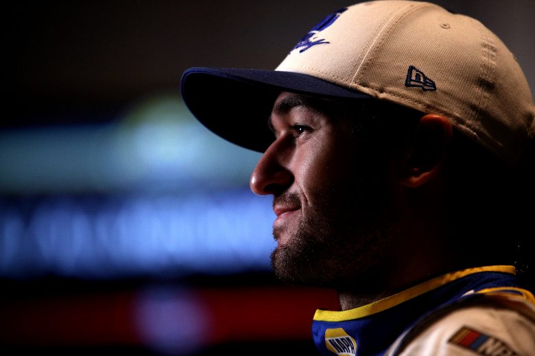 PHOENIX, ARIZONA - NOVEMBER 04: Chase Elliott, driver of the #9 NAPA Auto Parts Chevrolet, speaks to the media during the 2021 NASCAR Championship 4 Media Day at the Phoenix Convention Center on November 04, 2021 in Phoenix, Arizona. (Photo by Sean Gardner/Sean Gardner) | Getty Images
