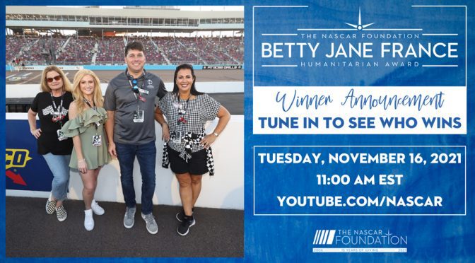 Tune in: Find out who wins the Betty Jane France Humanitarian Award