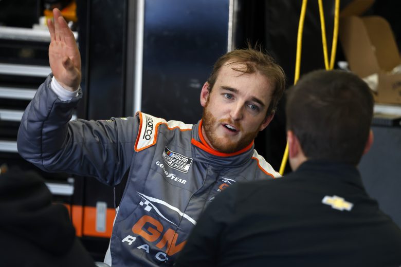 CONCORD, NORTH CAROLINA - NOVEMBER 17: Ty Dillon driver of the #94 GMS Racing Chevrolet works with his crew in the garage area during NASCAR Cup Series Next Gen testing at Charlotte Motor Speedway on November 17, 2021 in Concord, North Carolina. (Photo by Grant Halverson/Getty Images) | Getty Images