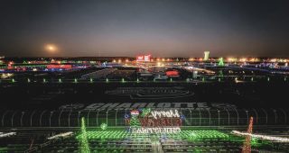 Holiday lights at NASCAR tracks