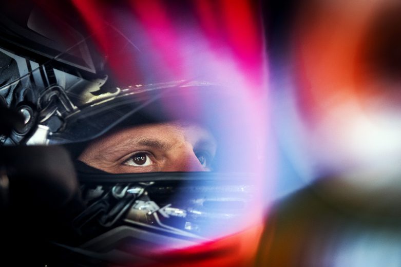 Justin Bonsignore, driver of the #51 Phoenix Communications Chevrolet, looks on in practice during the Miller Lite 200 for the Whelen Modified Tour at Riverhead Raceway on September 18, 2021 in Riverhead, New York. (Adam Glanzman/NASCAR)