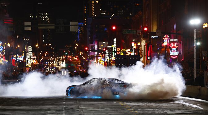 Featured image for NASCAR drivers light up Nashville streets with Burnouts on Broadway