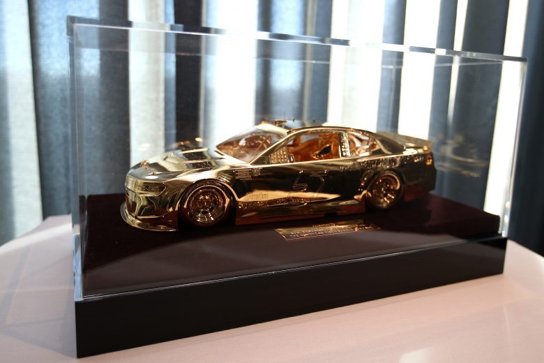 NASHVILLE, TENNESSEE - DECEMBER 02: A detail of the Goodyear Gold Car dreception at The Joseph prior to the NASCAR Champion's Banquet on December 01, 2021 in Nashville, Tennessee. (Photo by Sean Gardner/Getty Images) | Getty Images