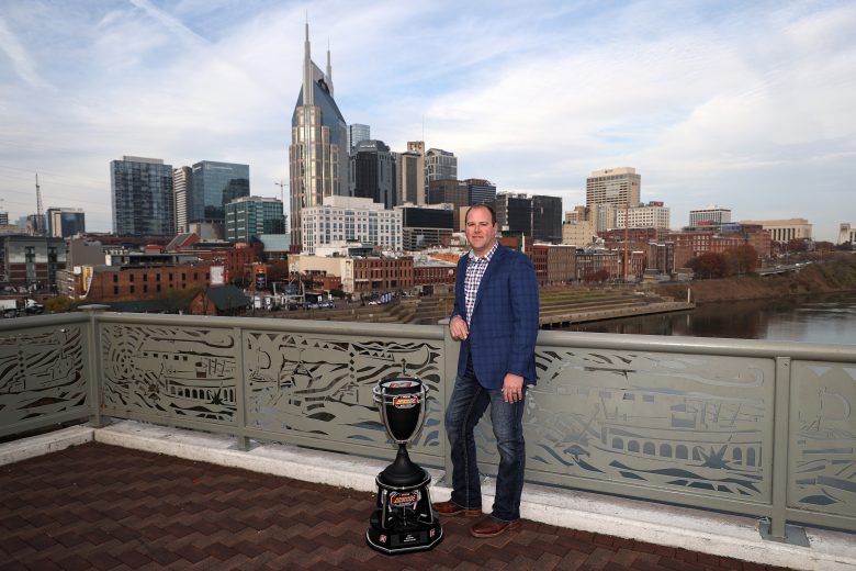 NASHVILLE, TENNESSEE - DECEMBER 01: The 2021 NASCAR Advance Auto Parts Weekly Series championship driver, Peyton Sellers poses for photos on the Rooftop Terrace of the Twelve Thirty Club on December 01, 2021 in Nashville, Tennessee. (Photo by Chris Graythen/Getty Images) | Getty Images