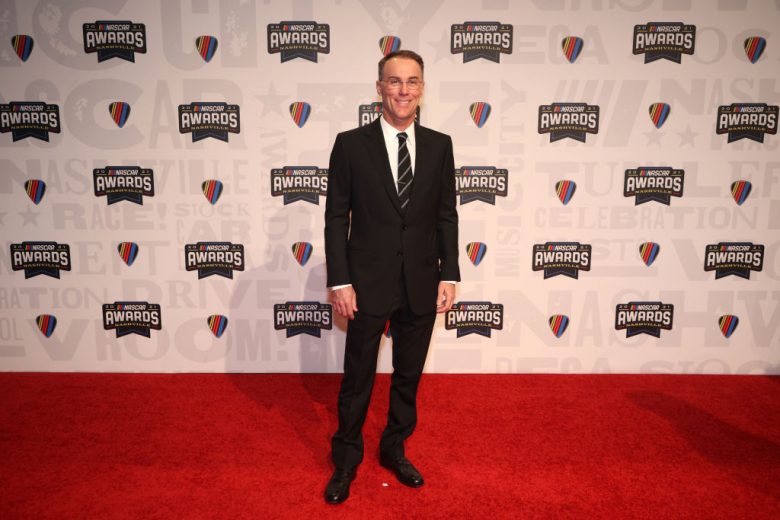 NASHVILLE, TENNESSEE - DECEMBER 02:  NASCAR Cup Series driver Kevin Harvick poses on the red carpet prior to the NASCAR Champion's Banquet at the Music City Center on December 02, 2021 in Nashville, Tennessee. (Photo by Chris Graythen/Getty Images) | Getty Images