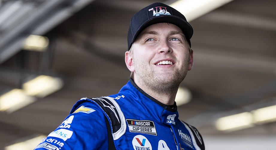 DAYTONA BEACH, FLORIDA - SEPTEMBER 07: William Byron, driver of the #24 NASCAR Next Gen car, looks on from the garage during the NASCAR Cup Series test at Daytona International Speedway on September 07, 2021 in Daytona Beach, Florida. (Photo by James Gilbert/Getty Images) | Getty Images
