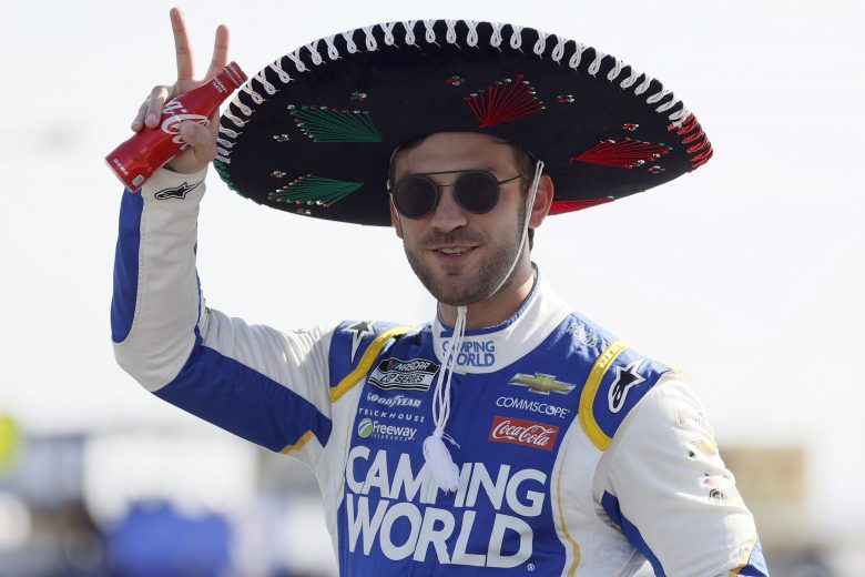 LAS VEGAS, NEVADA - SEPTEMBER 26: Daniel Suarez, driver of the #99 Chevrolet, walks the grid prior to the NASCAR Cup Series South Point 400 at Las Vegas Motor Speedway on September 26, 2021 in Las Vegas, Nevada. (Photo by Steph Chambers/Getty Images) | Getty Images