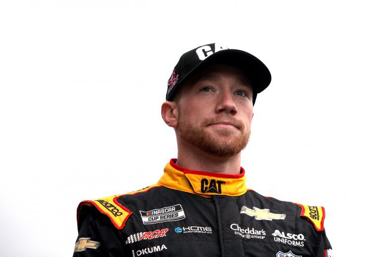 KANSAS CITY, KANSAS - OCTOBER 24: Tyler Reddick, driver of the #8 Cat Dealer Tech Chevrolet, walks onstage during pre-race ceremonies prior to the NASCAR Cup Series Hollywood Casino 400 at Kansas Speedway on October 24, 2021 in Kansas City, Kansas. (Photo by Sean Gardner/Getty Images) | Getty Images